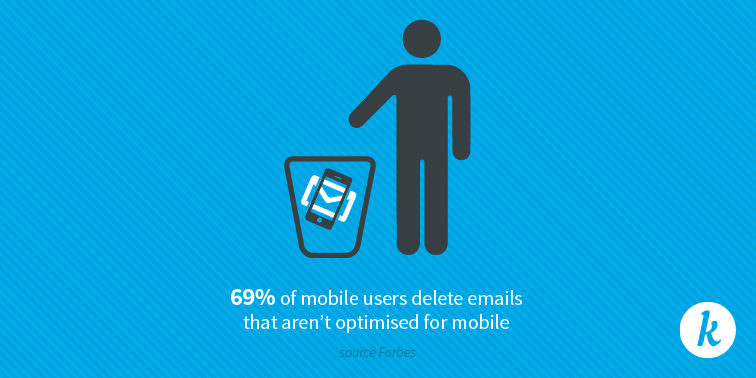 69% of users delete emails that aren't optimised for mobile devices