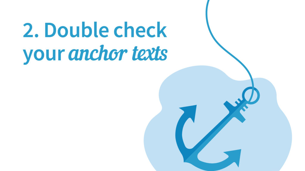 Review your anchor texts on your service pages